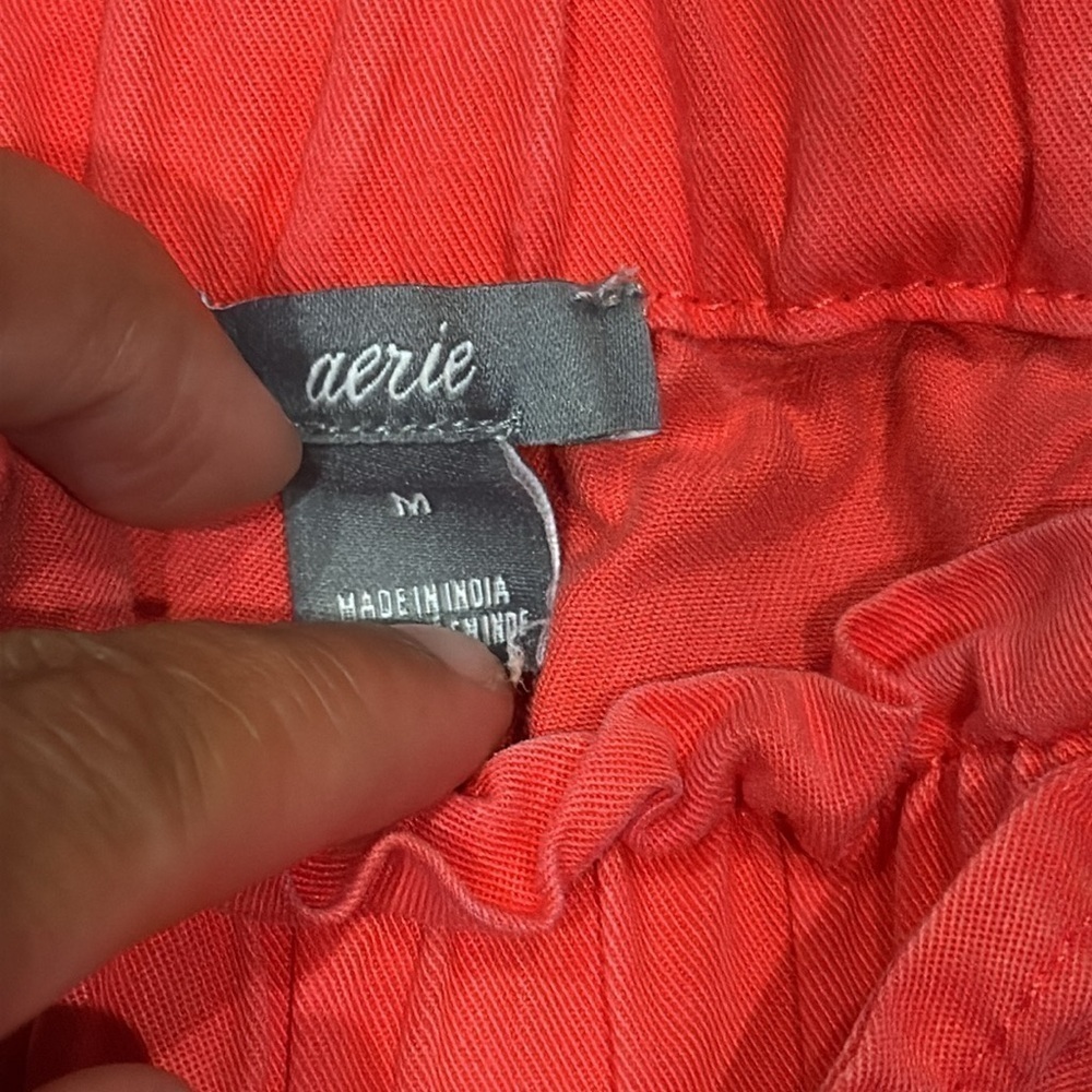 CM🩷 Size Medium - Aerie High Waist Red Ruffle Shorts - Picture 3 of 8